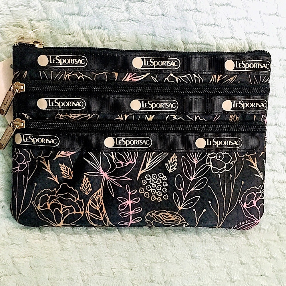 LeSportsac 3-zip Cosmetic Pouch